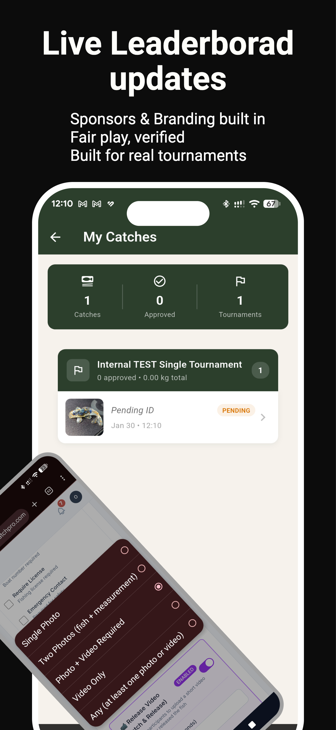 AnglerMatchPro leaderboard